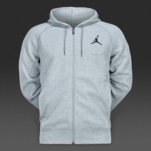 Air Jordan Jumpman Brushed Full Zip Hoodie Grey for Men